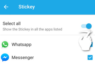 Enabling Hike Stickey for WhatsApp and Facebook messenger